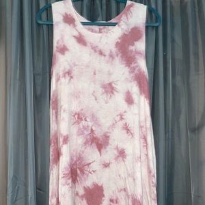Pink Tie dye tank top dress